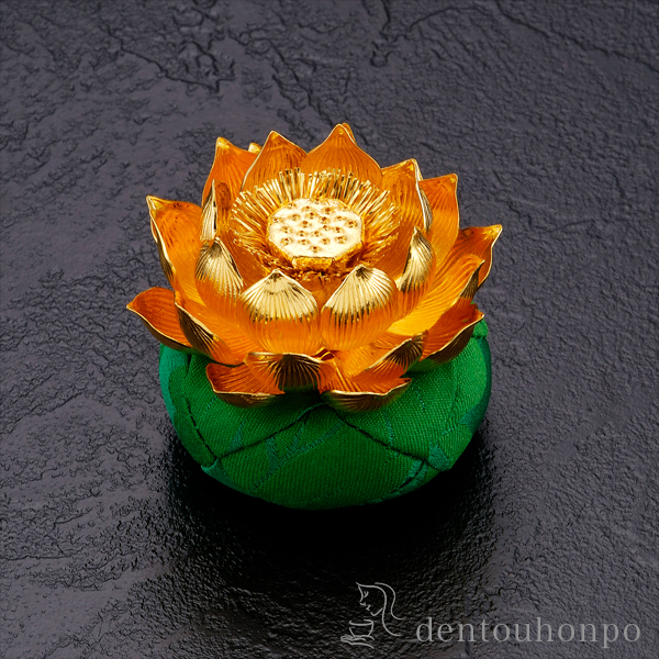 送料無料】 純金 蓮飾り 2.5寸・80g / 光則（金工芸） お寺 仏壇