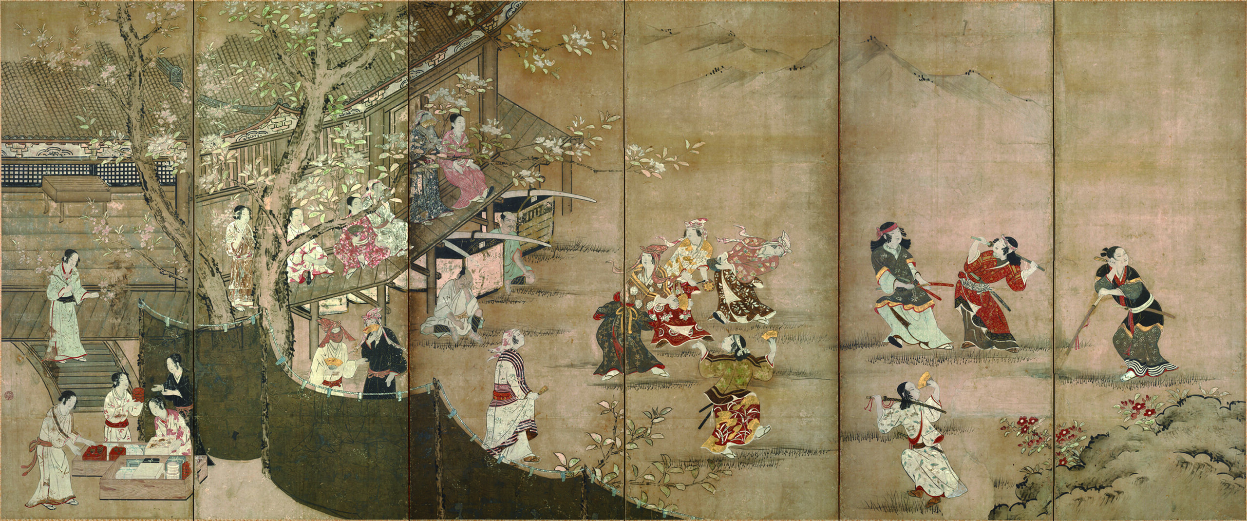 35.楓図と松浦屛風ならびに花下遊楽図との比 | ときどき