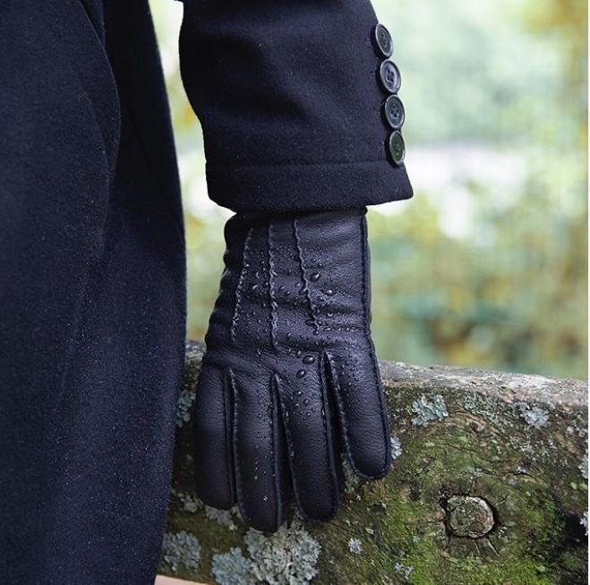 DENTS ドライビンググローブ フィンガーレス ヘアシープレザー DENTS