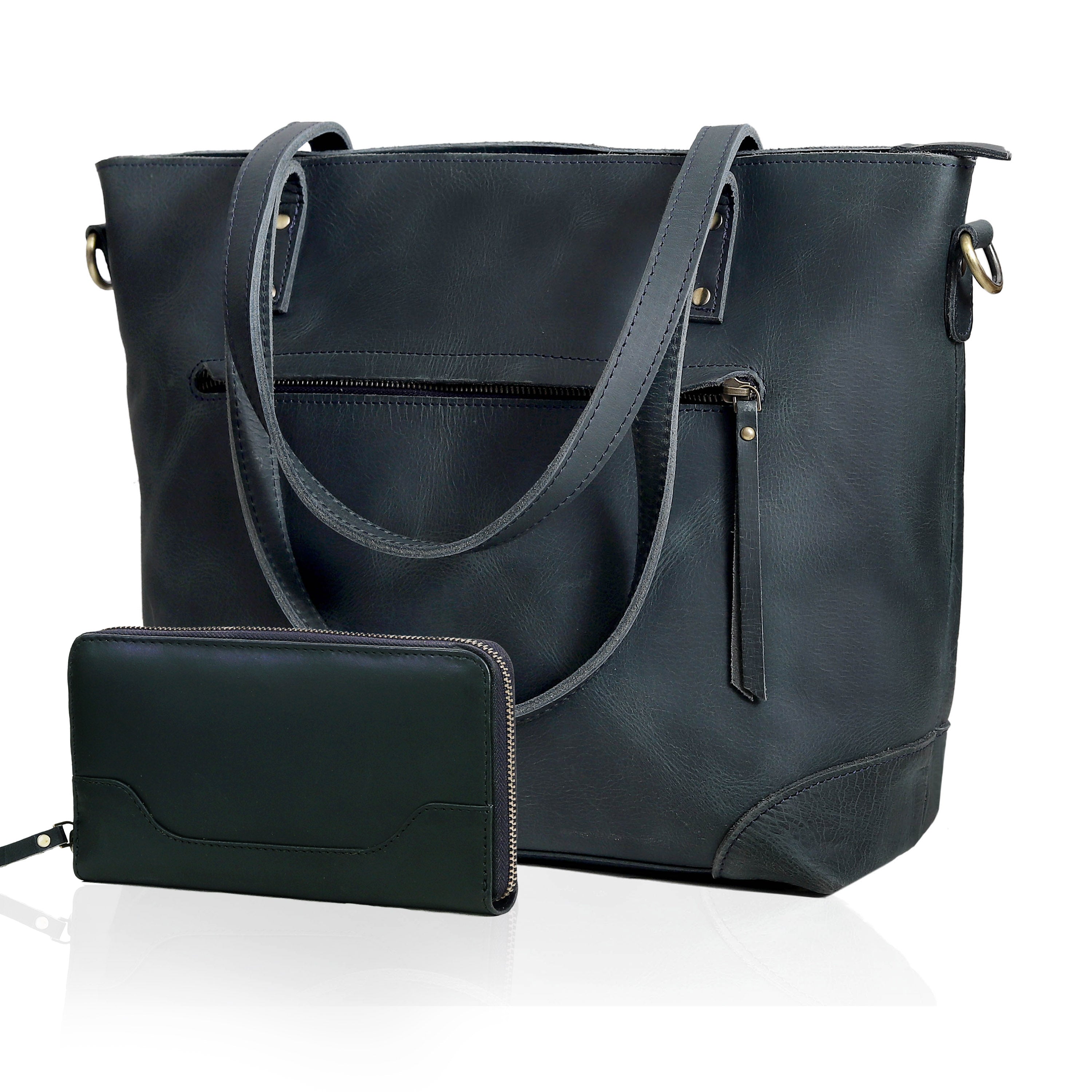 MARILYN BUFFALO LEATHER TOTE BAG