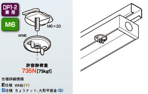 電材 BLUEWOOD / ネグロス電工 S-DK1-6 レースウェイ開口下向き用器具