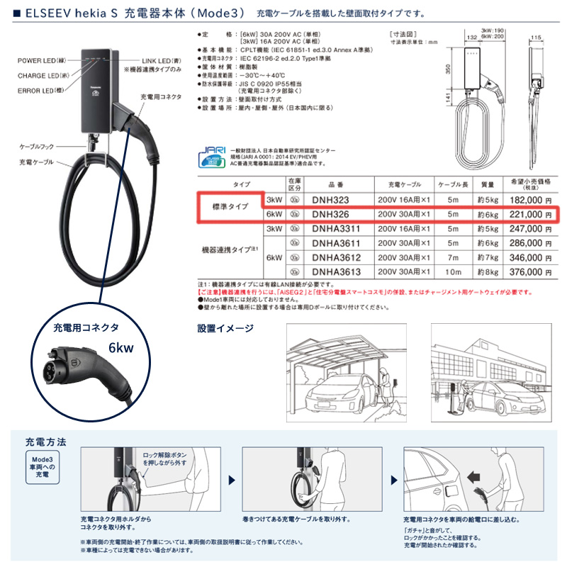 DNH326-zaiko | EV充電関連 | DNH326(工事ご依頼時の商品代)[EV・PHEV