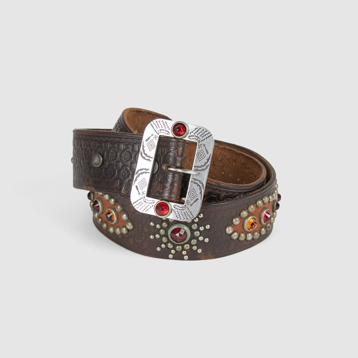 HTC Antique Leather Belt with Studs - DeeCee style