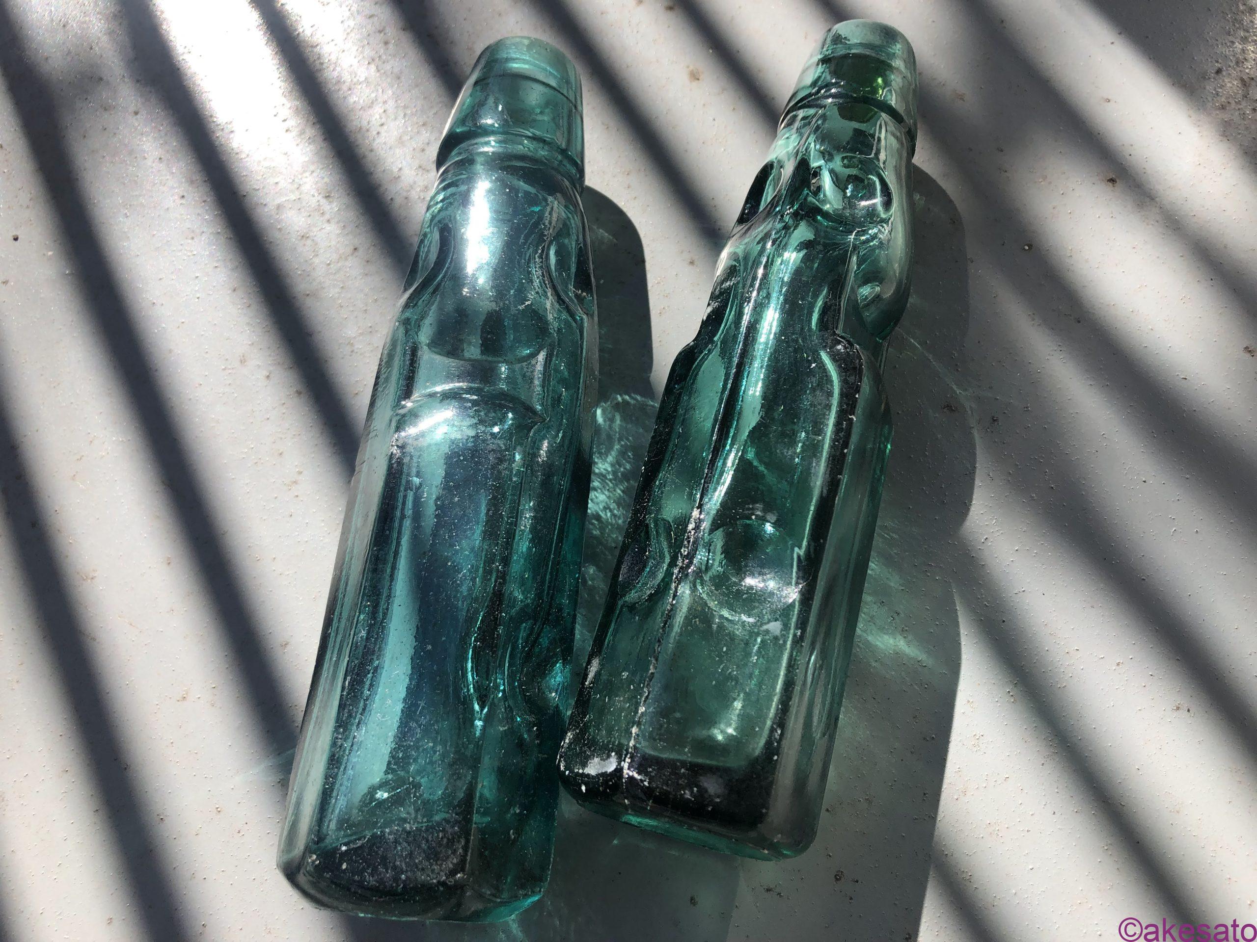 オールガラス！六角形ラムネ瓶 -戦前の骨董品 | レトロなお宝 | Deepランド