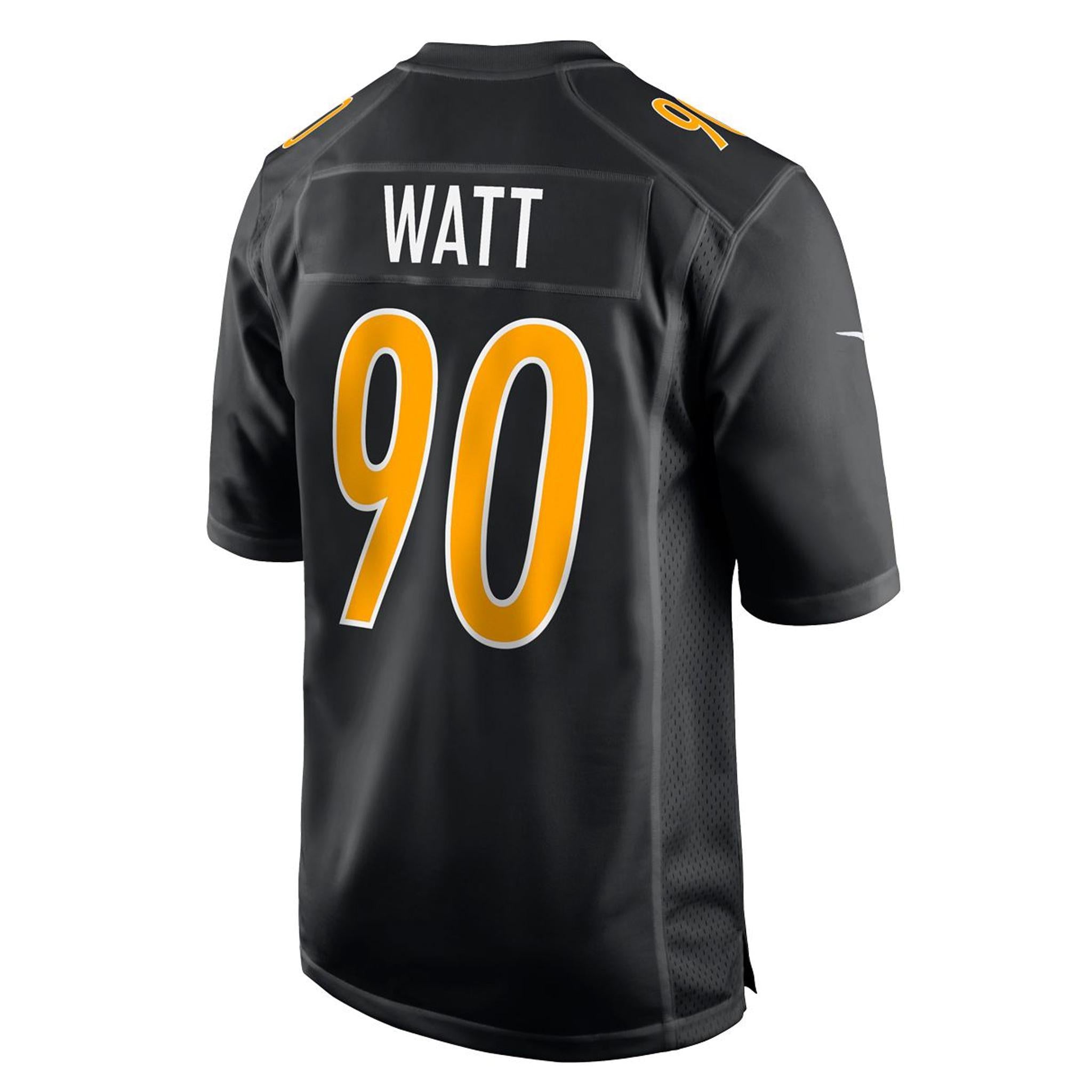 Pittsburgh Steelers T.J. Watt #90 Men's Nike Replica Carbon Jersey