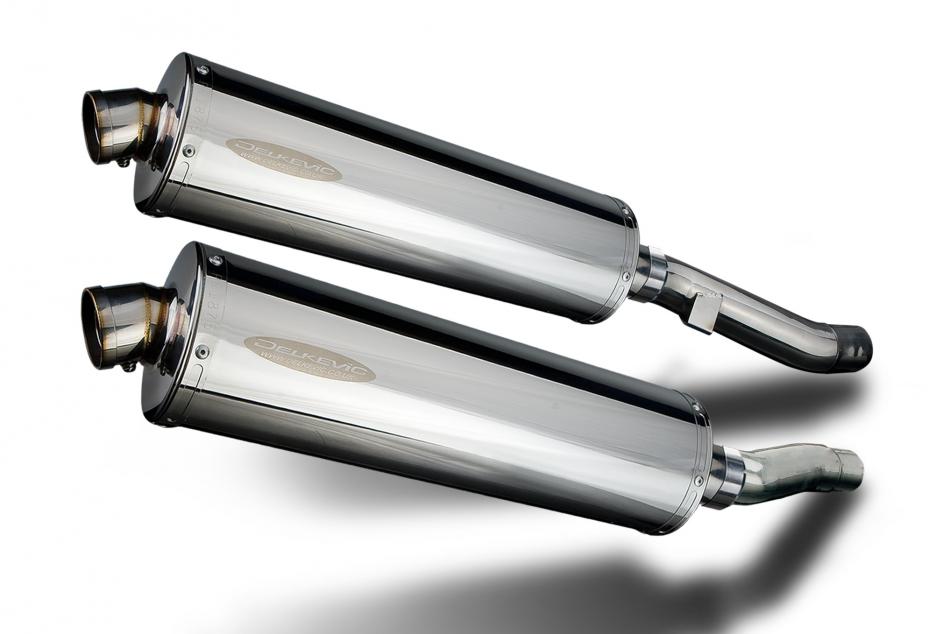 Slip On Exhaust with 18 Inch Stainless Steel Oval Mufflers for ZZR600