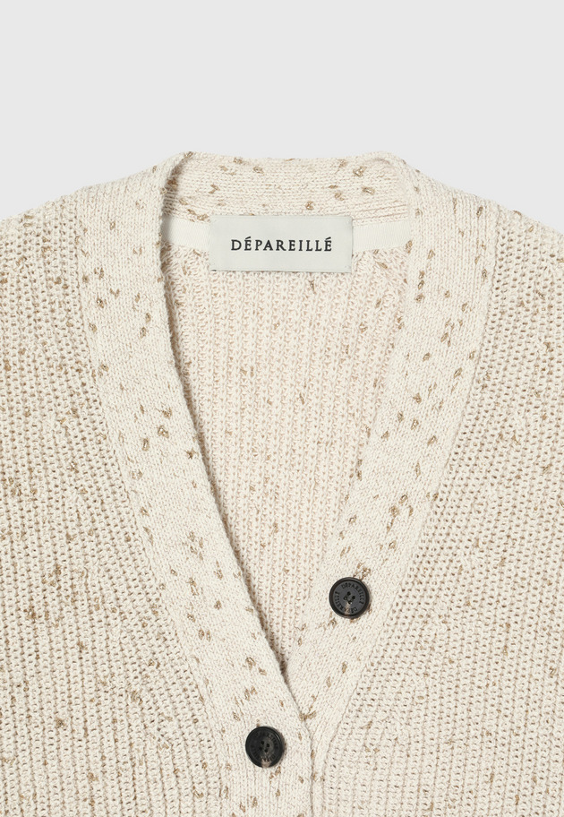 COTTON LAME CARDIGAN / コットンラメカーディガン｜DÉPAREILLÉ