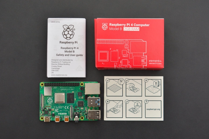 Raspberry Pi 4B Starter Kit with Power Supply / Aluminum Case