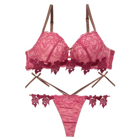 2/18再販!【Reinest】クイーンベリーハートブラジャー&バック透けT