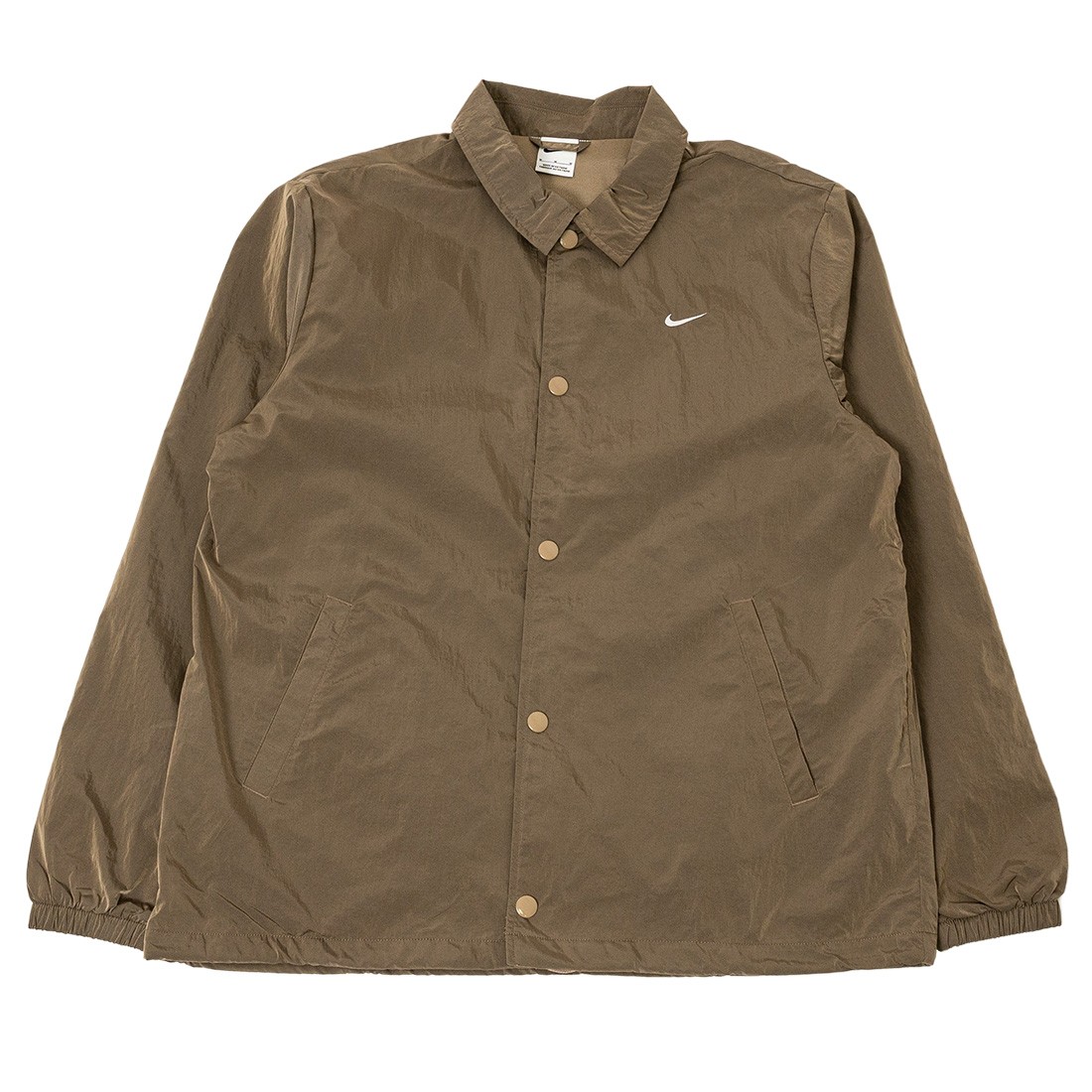 nike men sportswear authentics jacket khaki white