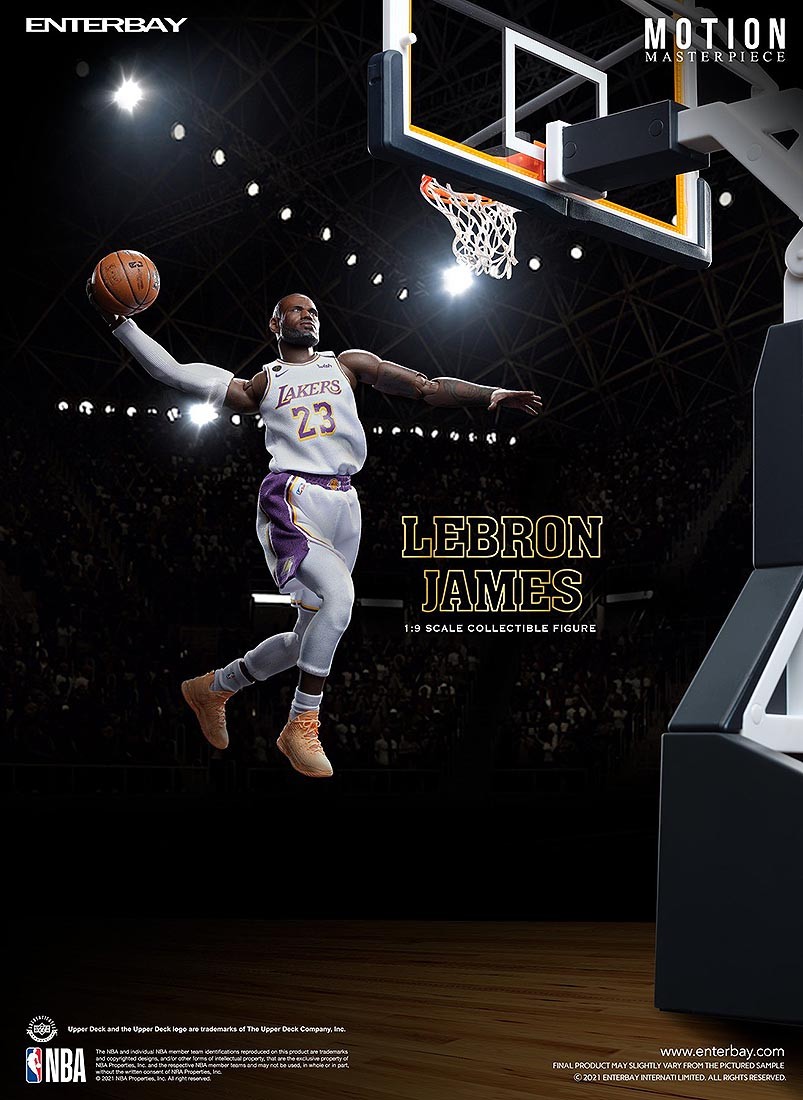 NBA x Enterbay Lebron James Motion Masterpiece 1/9 Scale Figure white
