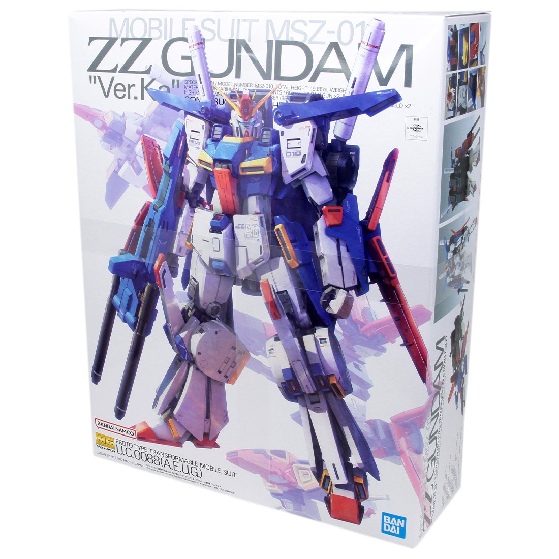 Bandai MG 1/100 ZZ Gundam Ver.Ka Plastic Model Kit white