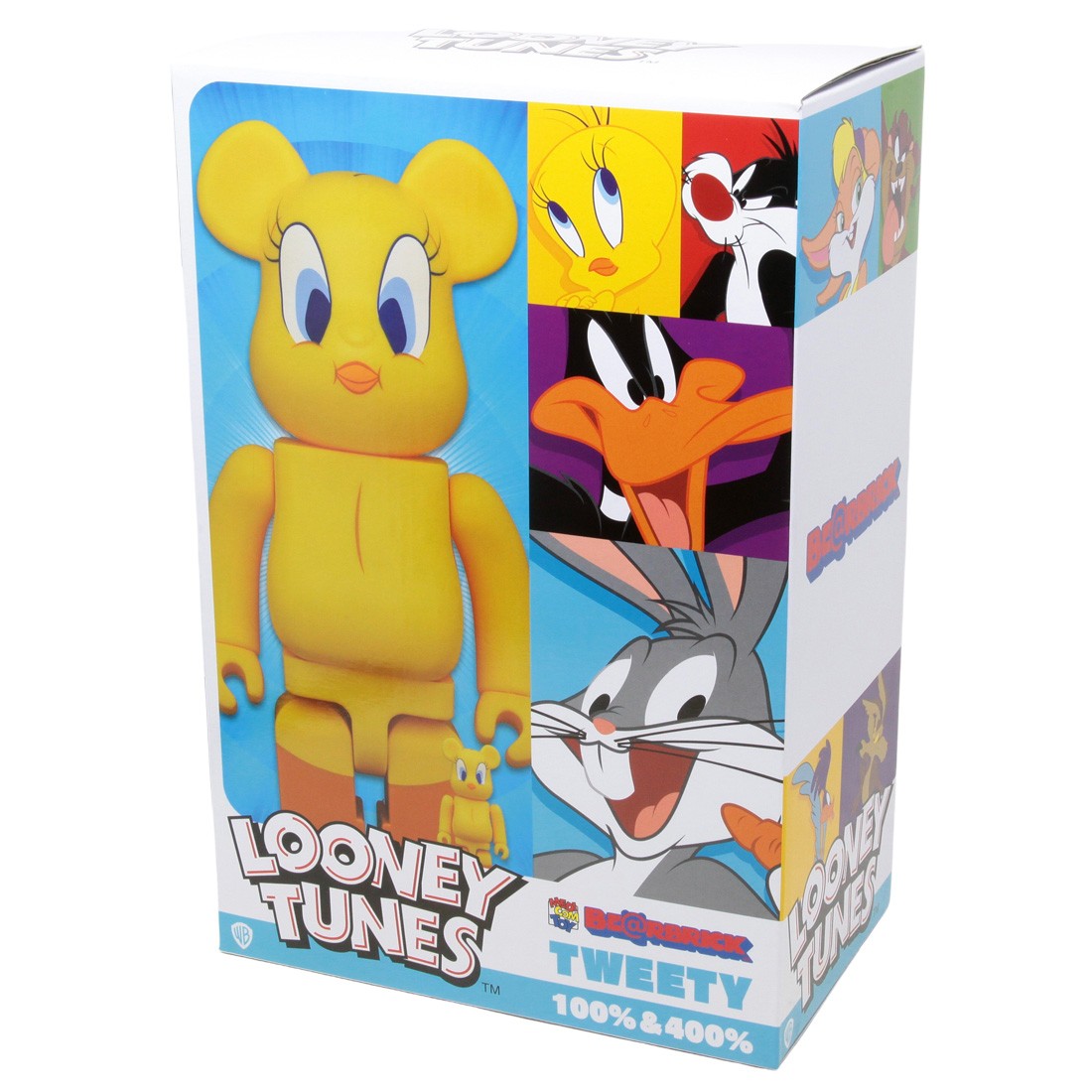 Medicom Looney Tunes Tweety 2021 100% 400% Bearbrick Figure Set yellow