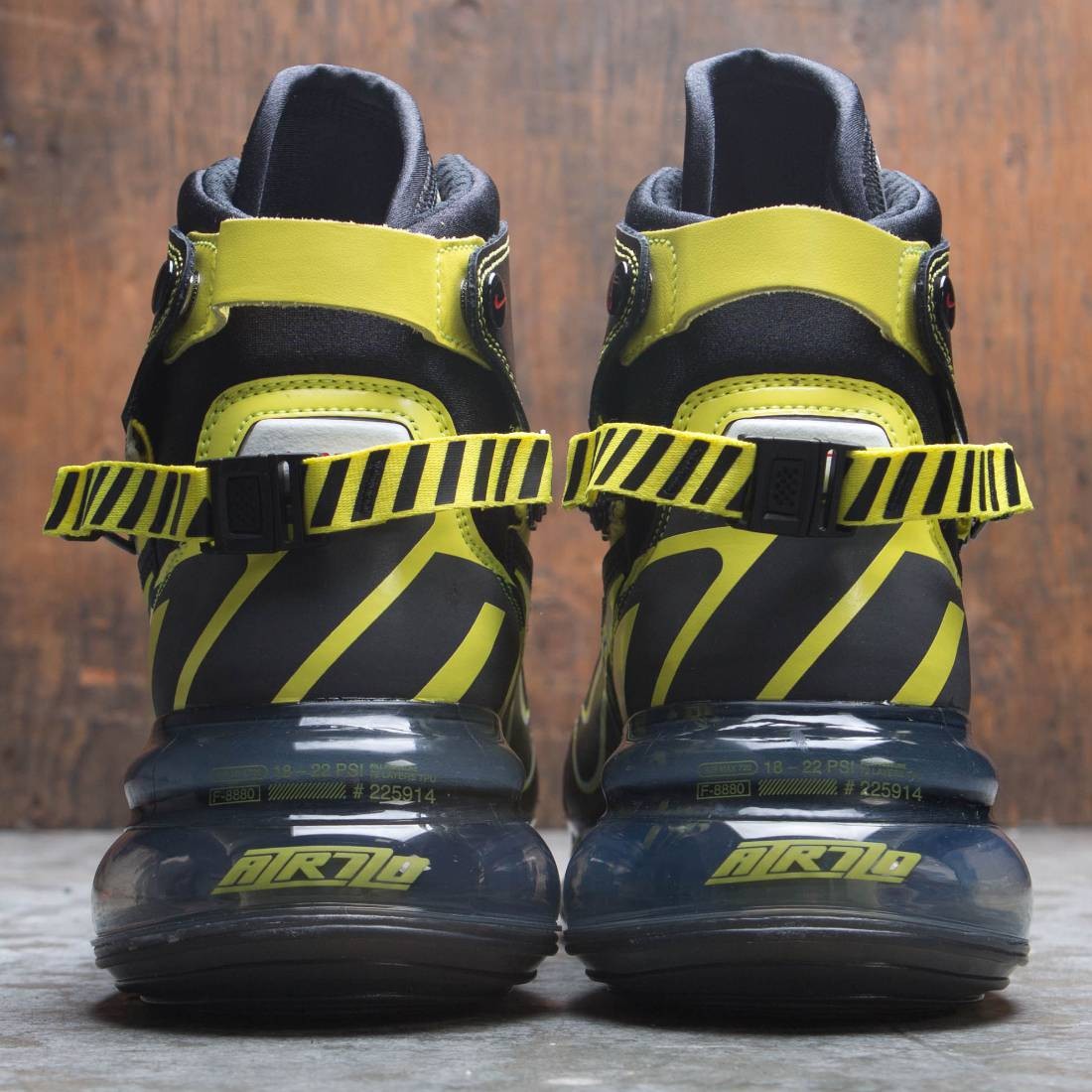 nike men air max 720 satrn qs black dynamic yellow university red