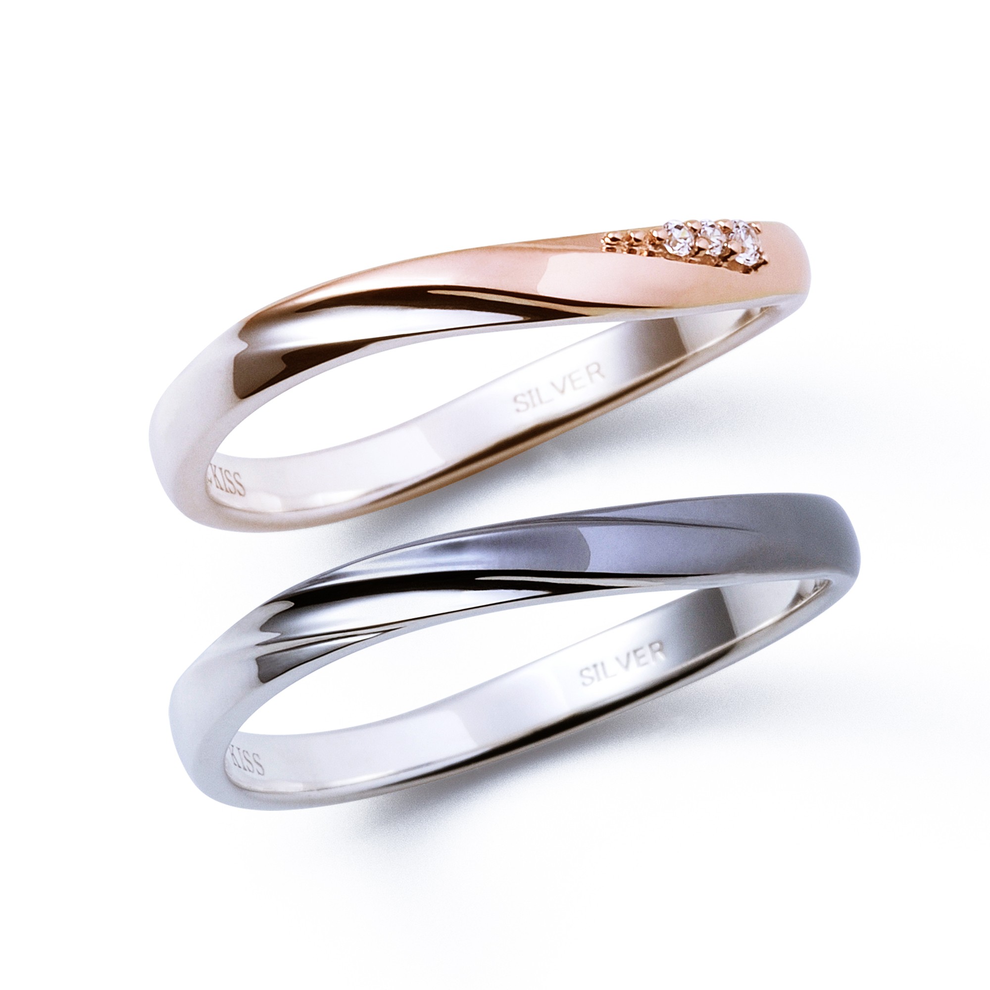 シルバー ペア リング SR524CZ-525｜THE KISS（ザ・キッス）公式通販
