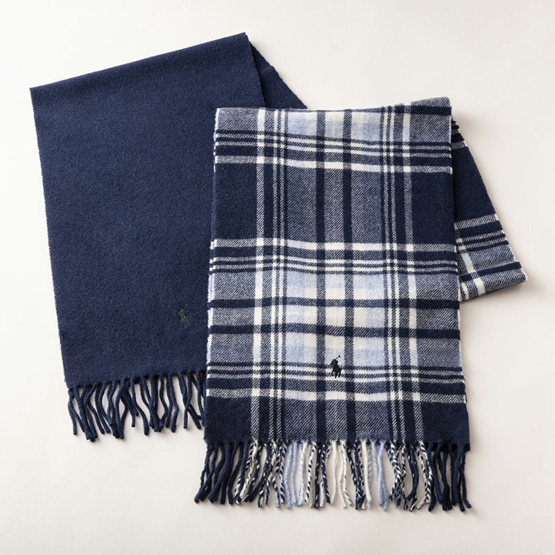 ポロ ラルフローレン マフラー ネイビー PC0476 ポロ ラルフローレン