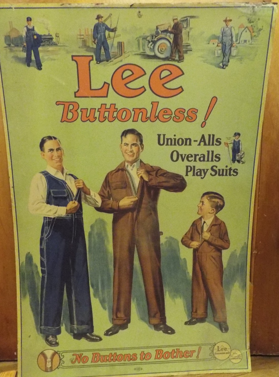 Lee Work Clothes Advertising Cardboard Sign | Collectors Weekly
