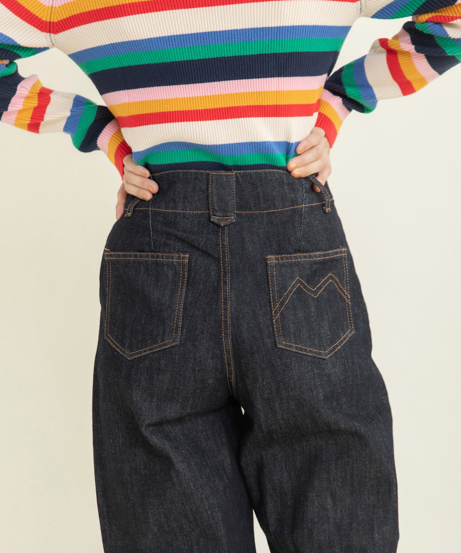 12.5ozデニムハイウエストパンツ