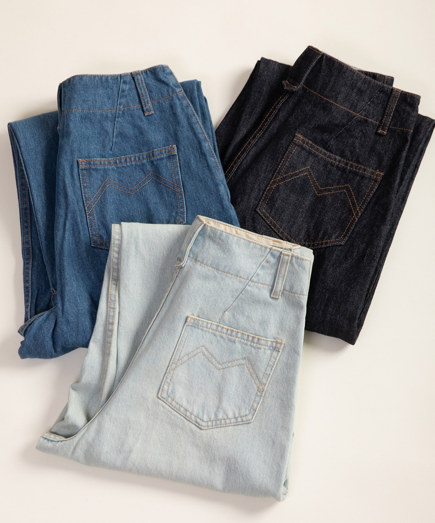 12.5ozデニムハイウエストパンツ