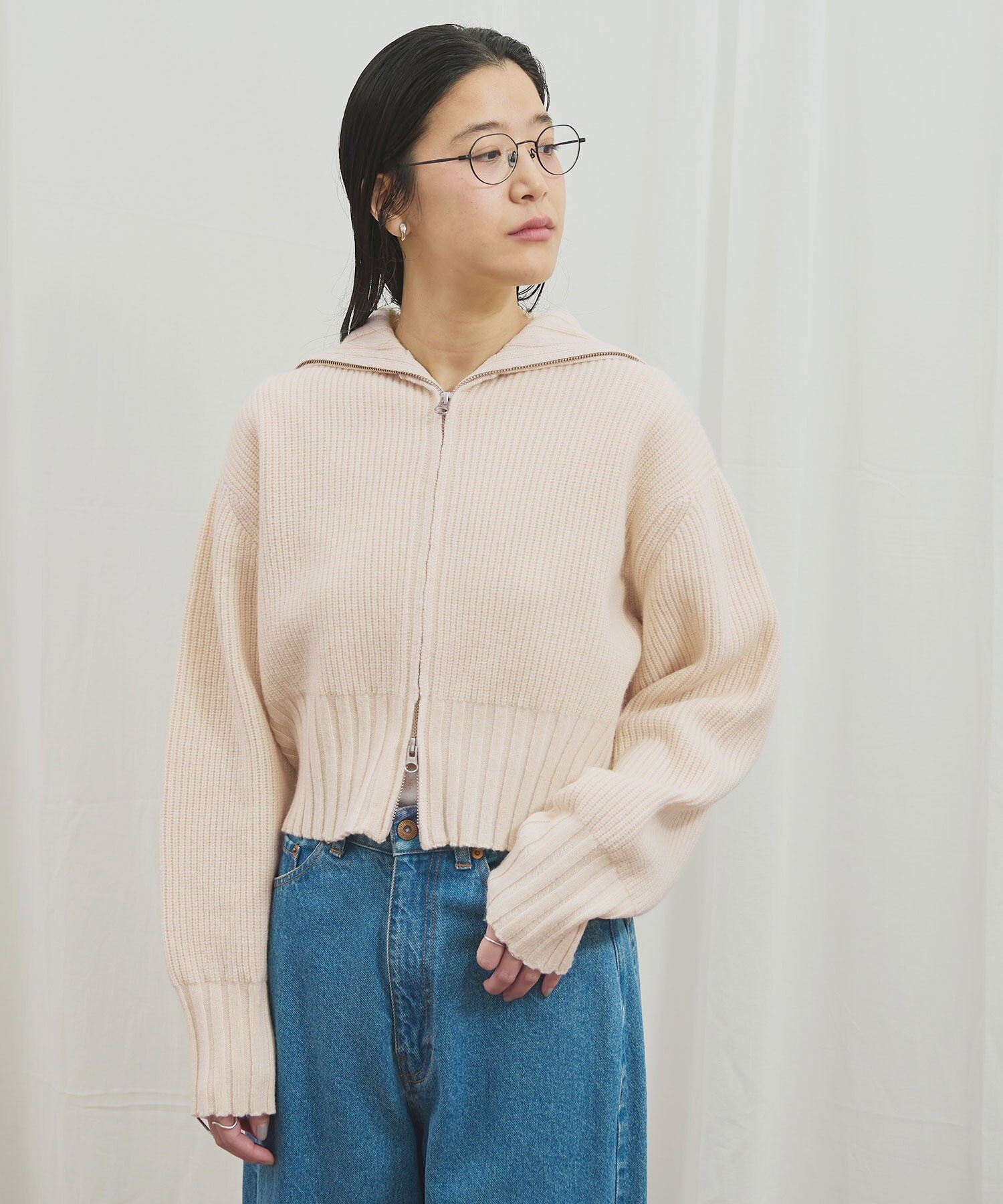 AMBIDEX Store 〇AIR WOOL zip cardigan(F コゲチャ): l'atelier du savon