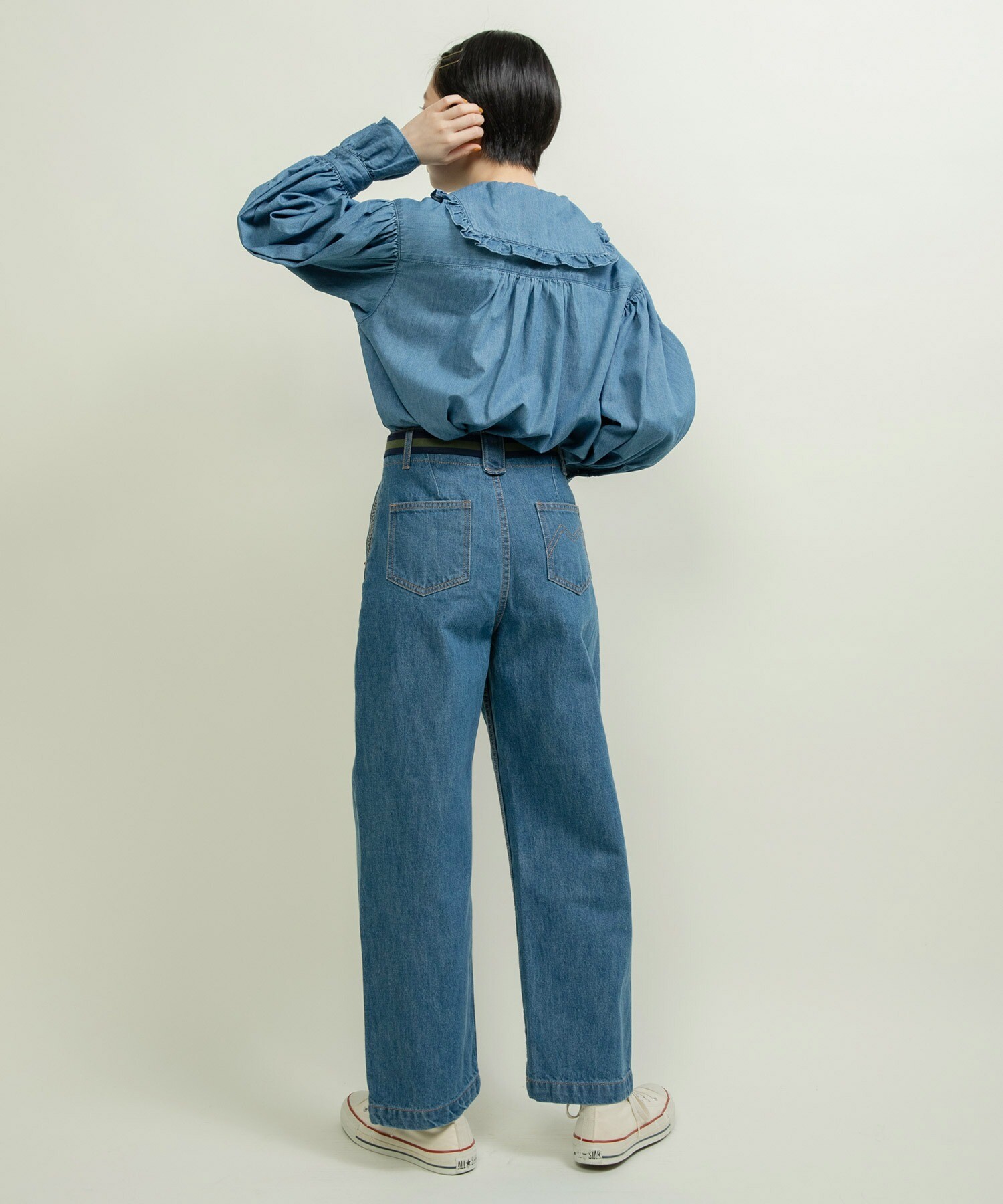 12.5ozデニムハイウエストパンツ