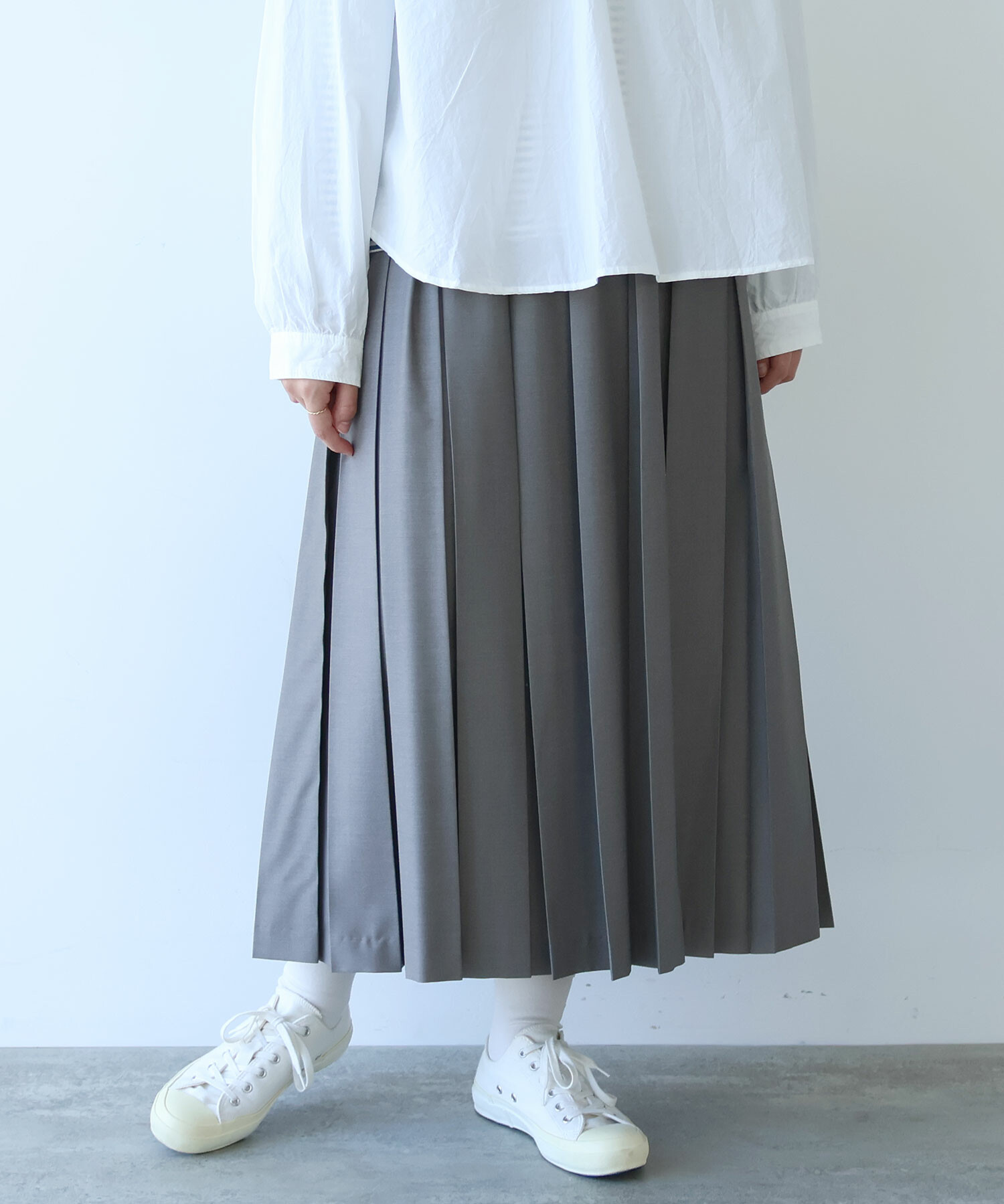 AMBIDEX Store △○T/R 太プリーツ スカート(F クロ): bulle de savon