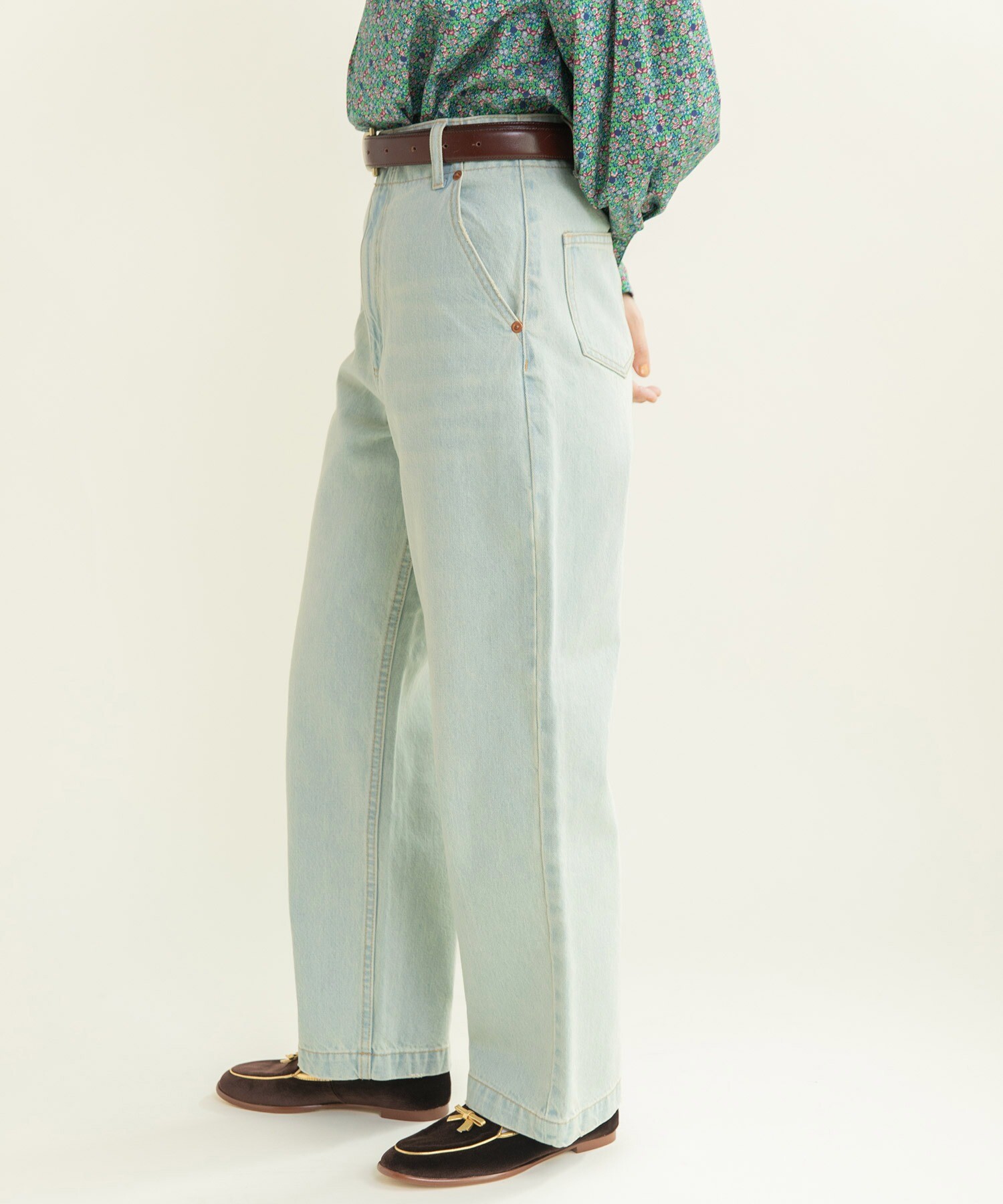 12.5ozデニムハイウエストパンツ