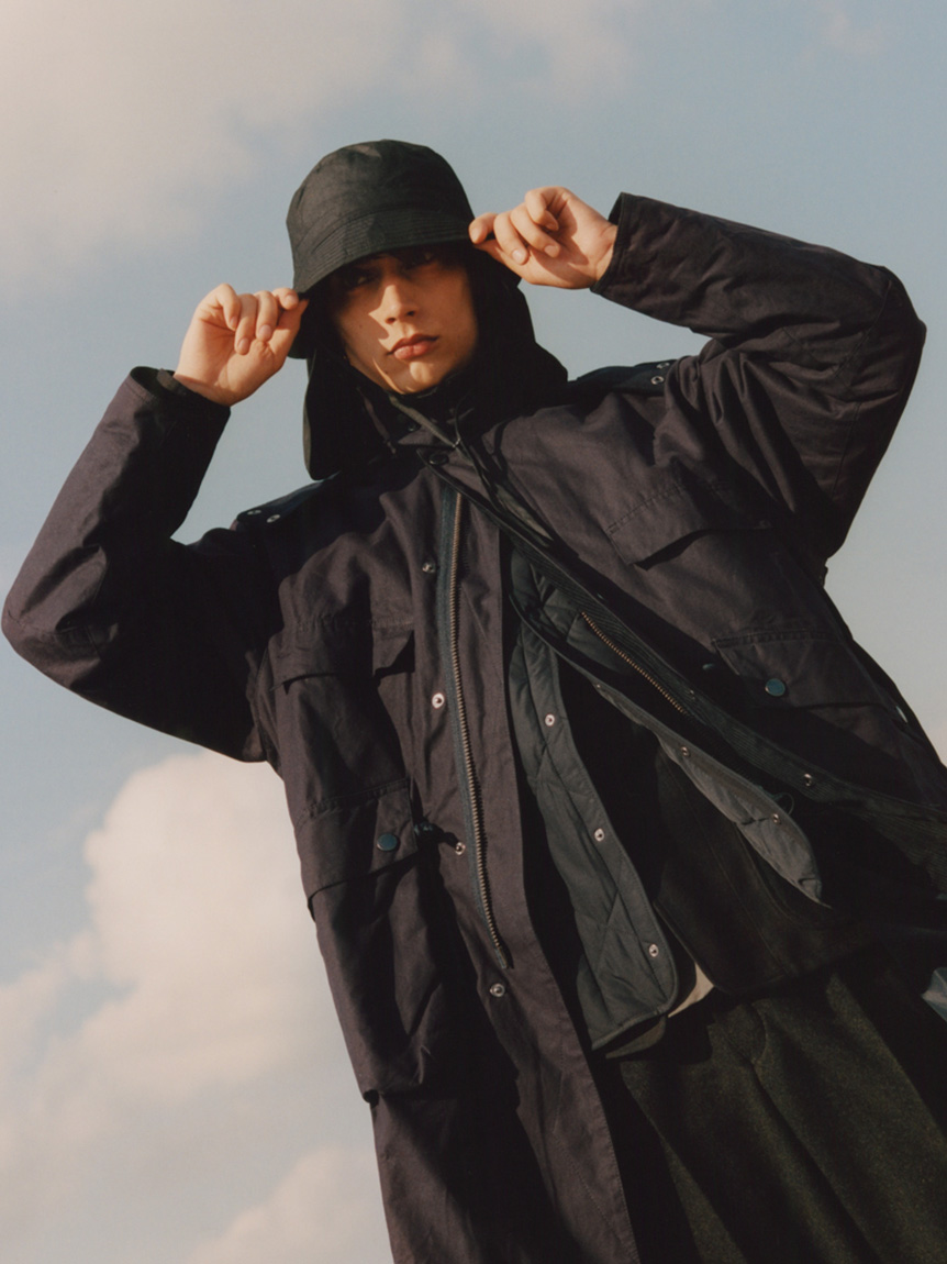 Barbour × KAPTAIN SUNSHINE》Bedale フィールド コート｜ノンワックス