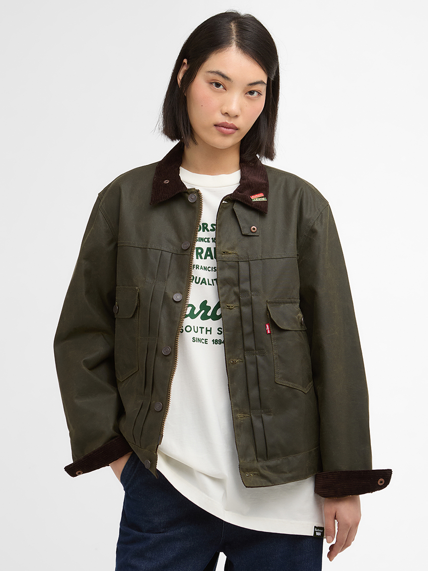 Barbour × Levi's》Type2 トラッカー ワックス ジャケット｜ワックス
