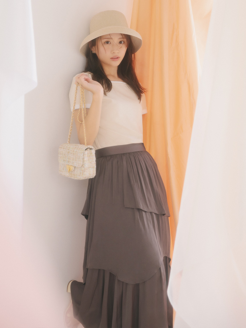 アシンメトリーティアードスカート(SKIRT（スカート）)｜CELFORD（セル