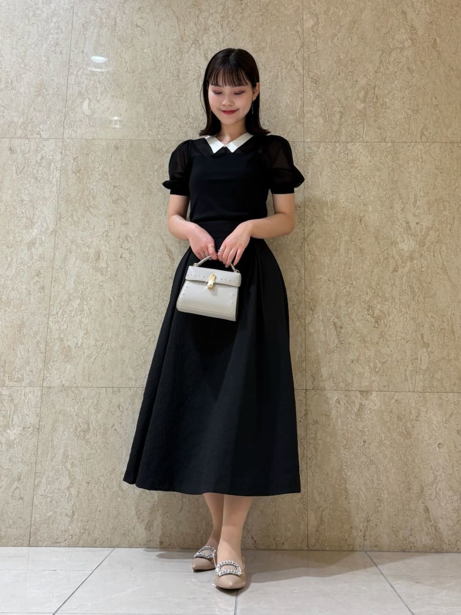 襟付きシアーニットプルオーバー(ニットプルオーバー)｜TOPS（トップス