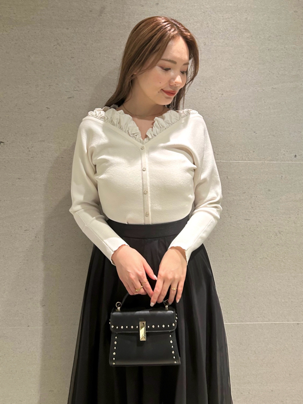 HANAE MORI×CELFORDコラボ】 ハートネックリブニットプルオーバー