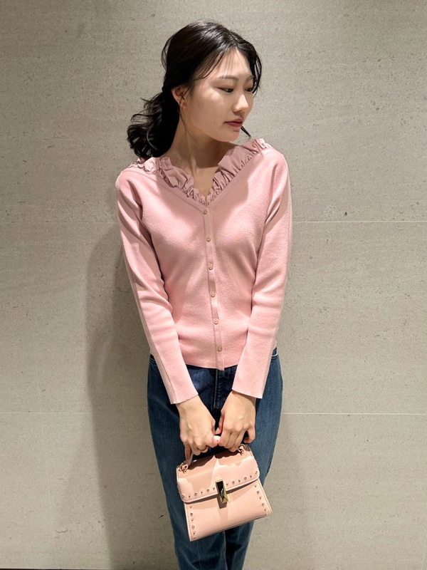 HANAE MORI×CELFORDコラボ】 ハートネックリブニットプルオーバー