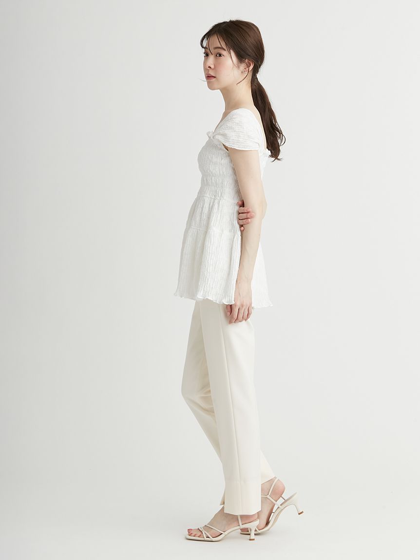 シャーリングチュニックブラウス(ブラウス・シャツ)｜TOPS（トップス