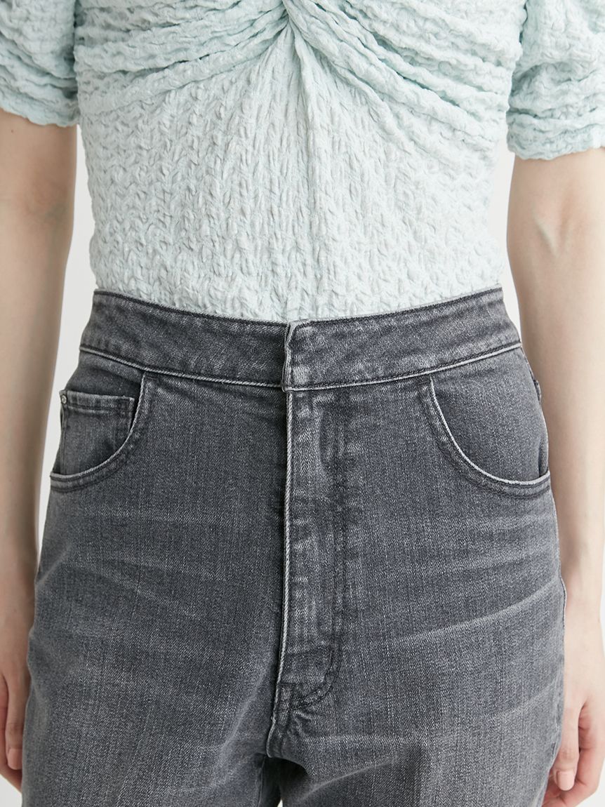 ハイウエストフレアデニムパンツ(ロングパンツ)｜PANTS（パンツ