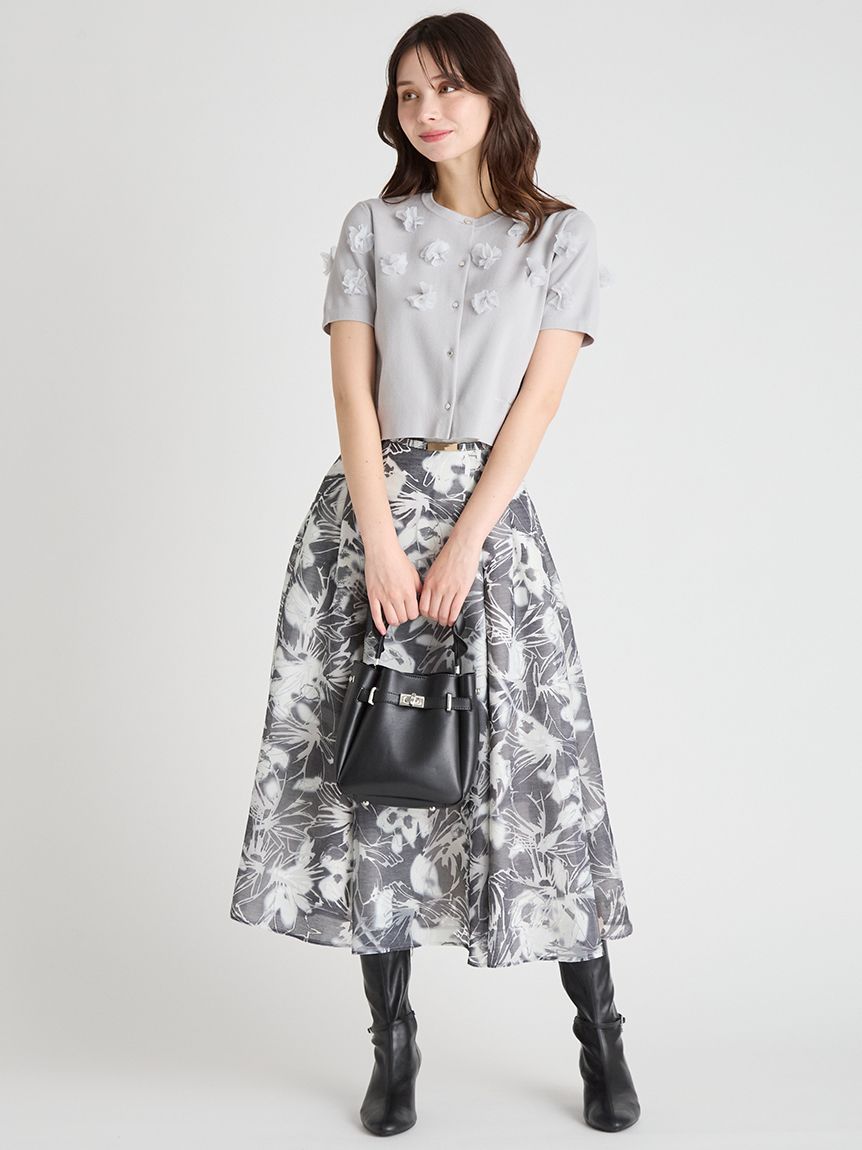 ベルト付きフラワープリントスカート(SKIRT（スカート）)｜CELFORD