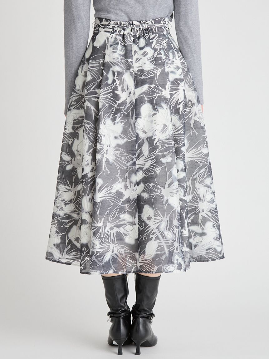 ベルト付きフラワープリントスカート(SKIRT（スカート）)｜CELFORD