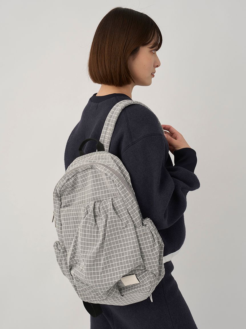 ボックスチェックギャザーボディーバックパック(バックパック)｜バッグ