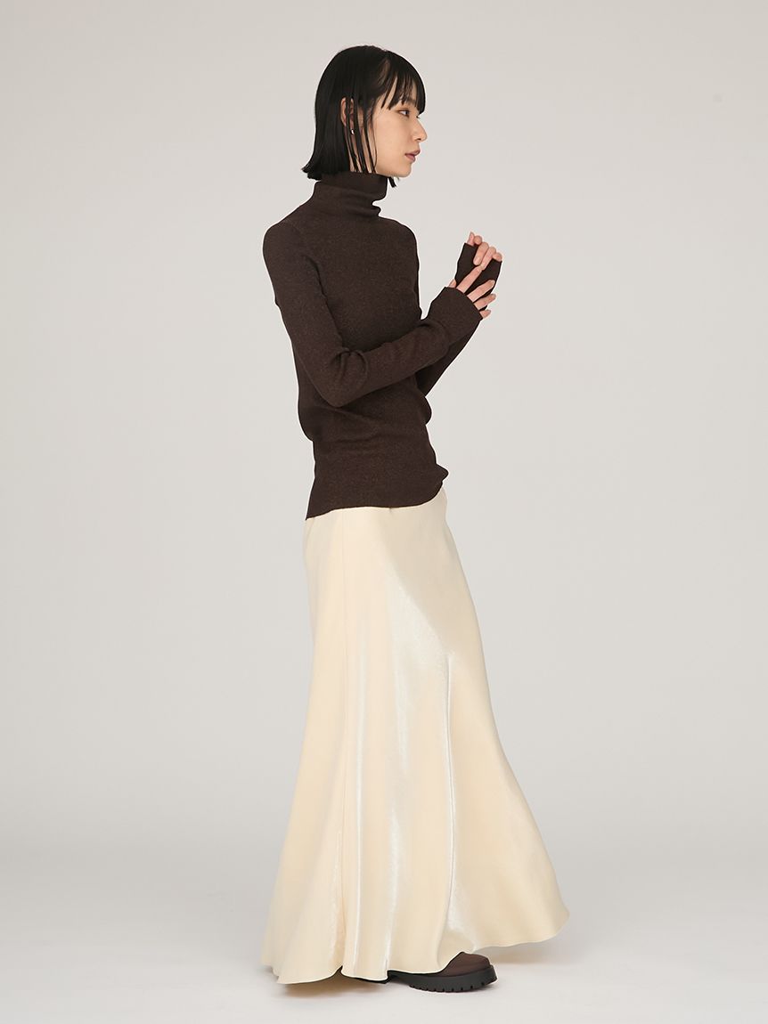 シャイニーサテンナロースカート(フレアスカート)｜スカート｜emmi