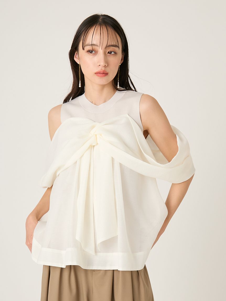 ニットコンビペプラムトップス(ニット)｜トップス｜FRAY I.D（フレイ