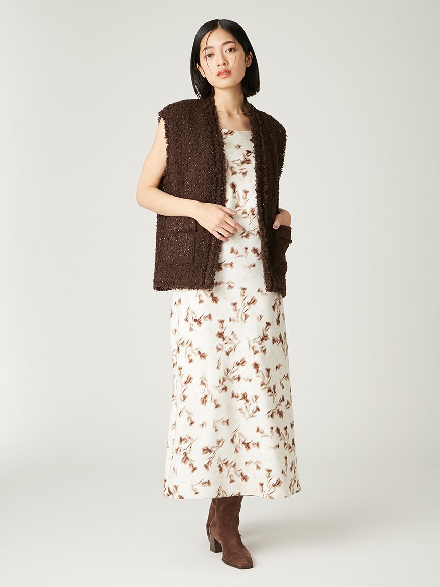 ボートネックキャミワンピース(マキシ・ロングワンピース)｜ワンピース