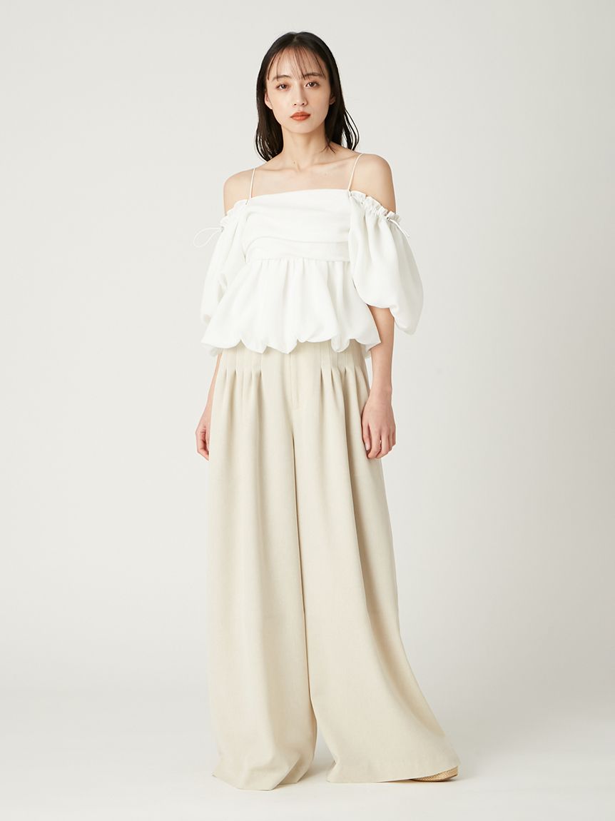 3wayオフショルパフスリーブブラウス／ウォッシャブル(ブラウス