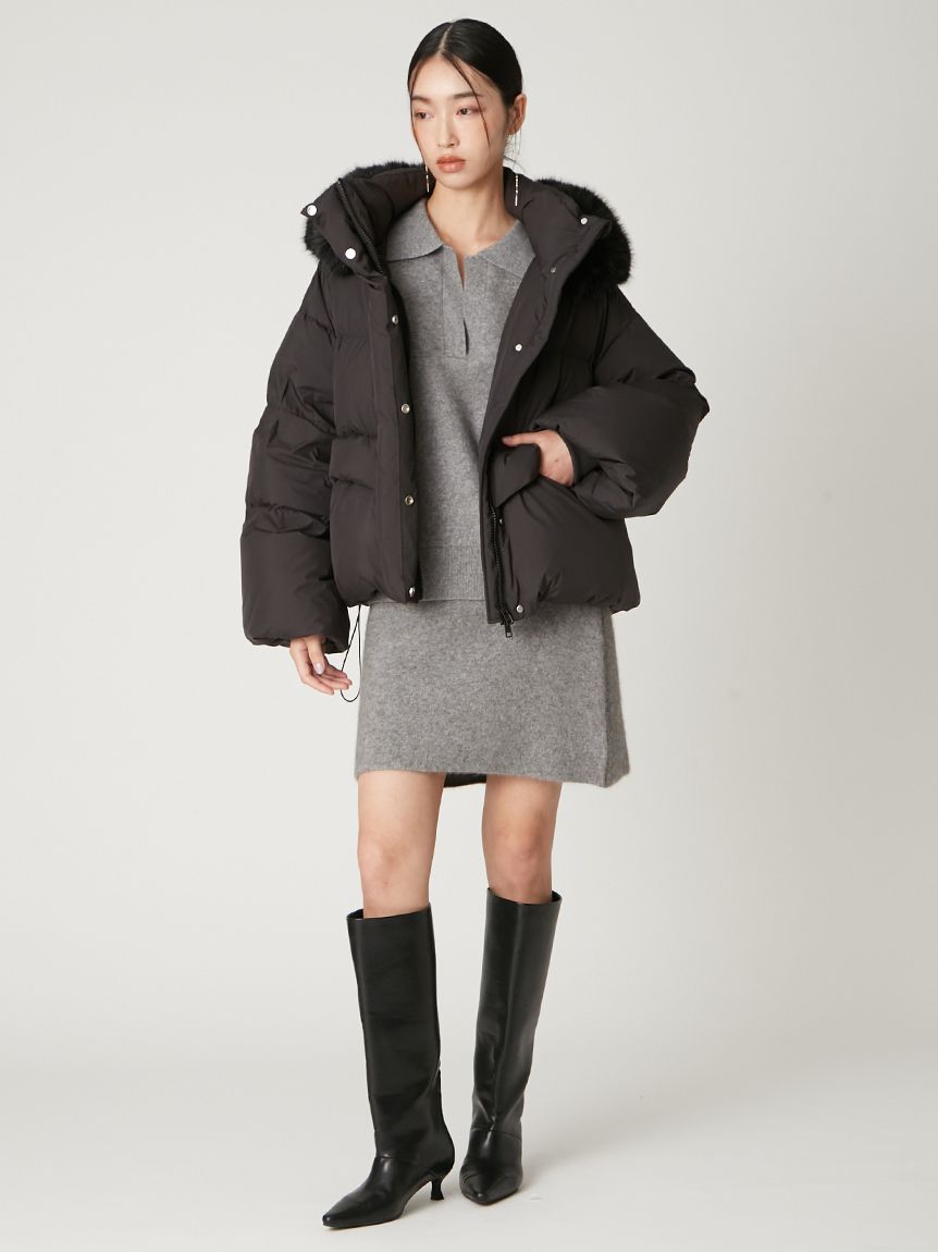 フードファーショートダウンコート(ダウン)｜アウター｜FRAY I.D