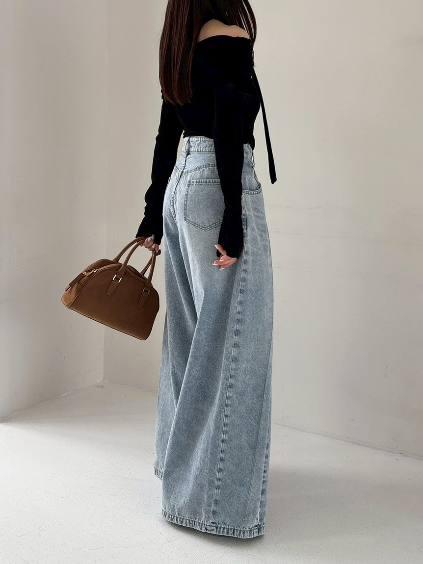 ボックスタックワイドデニムパンツ(ワイドパンツ)｜パンツ｜FRAY I.D