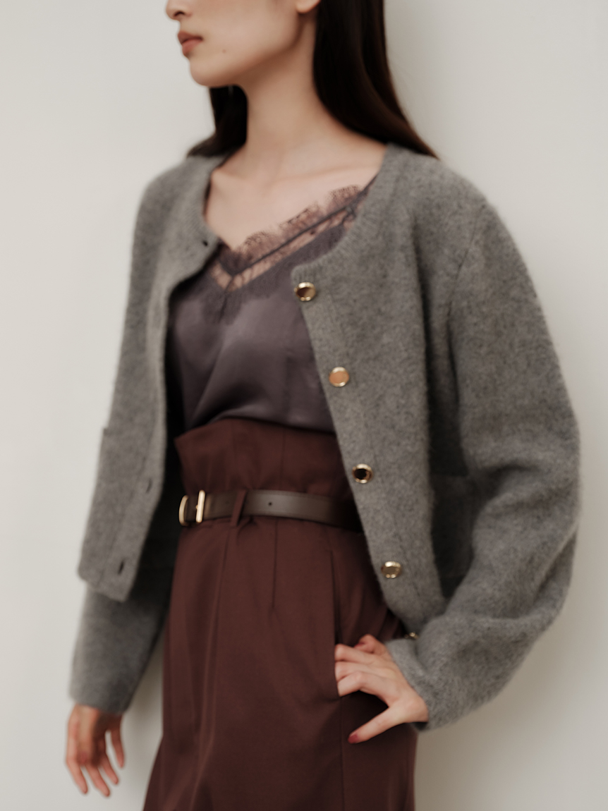 WEB限定カラー】フォックスウールニットジャケット(ニット)｜トップス