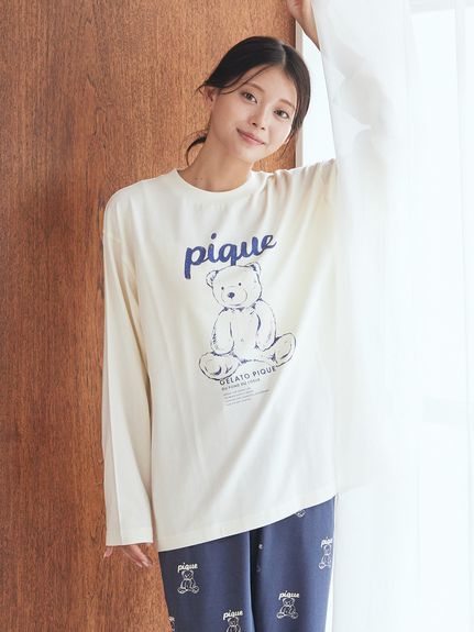 UNISEX】ワンポイントロンT｜ルームウェア・パジャマ通販のGELATO