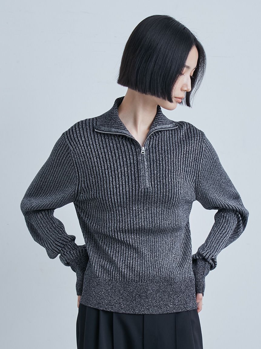 ウェーブスリーブハーフジップNT(ニット)｜トップス｜MIESROHE