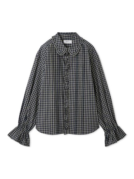 フリルカラーパフスリーブブラウス(ブラウス)｜トップス｜Mila Owen