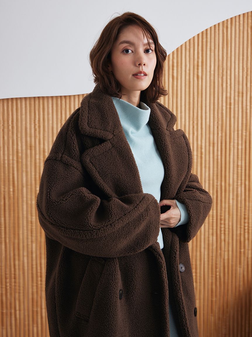 オーバーサイズボアコート(ロングコート)｜アウター｜Mila Owen（ミラ