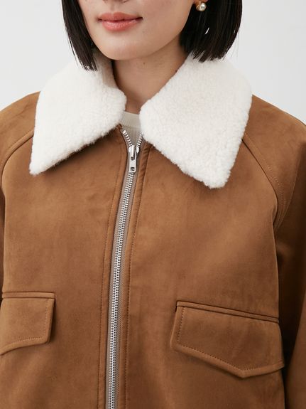 ステンカラーフェイクレザーブルゾン(ブルゾン)｜アウター｜Mila Owen